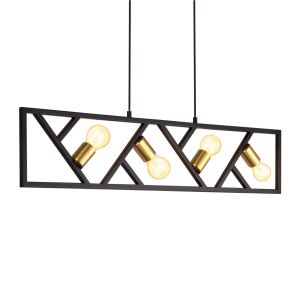 Nettlife luminária de pendurar e14 preto 175x100