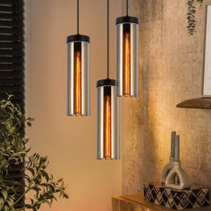 Nettlife luminária de pendurar E27 preto e cinza 158x22