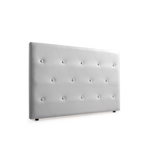 Cabeceira estofada venice pele sintética 160x115x12 cm - prata - moonia