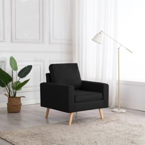 Poltrona em tecido preto ewg7971