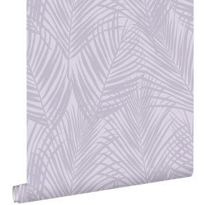 Estahome papel de parede folhas de palmeira roxo lilás 53 cm x 10.05 m