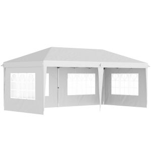 Tenda de exterior aço e tecido oxford (100% poliéster) color blanco