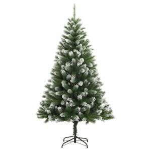Árvore de natal artificial articulada c/ flocos de neve 150 cm pt8228