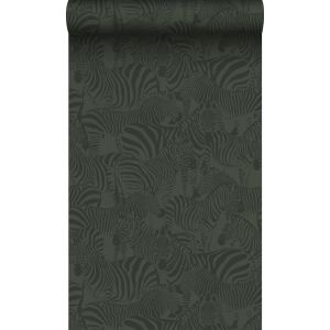 Origin papel de parede zebras verde escuro 50 x 900 cm