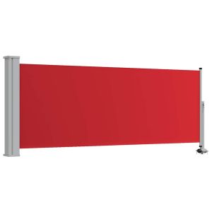 Toldo lateral retrátil para pátio 100x300 cm vermelho