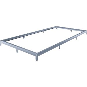 Base em aço galvanizado para estufa de jardim <<basilic>> - 7,03 m² - cinze