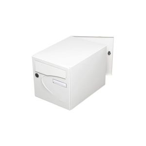 Caixa de correio preferência, 2 portas branca 9016 - renz