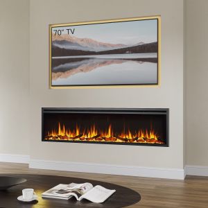 Lareira elétrica BALDERIA Atalanta 72 - embutida, 1500 W - preto