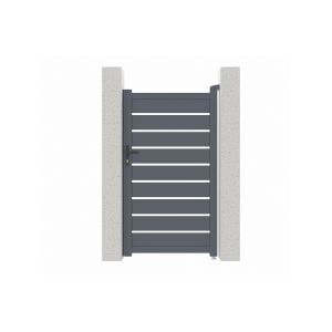 Pacote de portão de jardim vogel 1m h.180cm + 2 postes cinzento