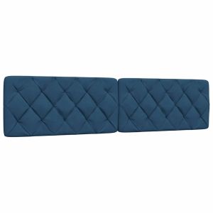 Almofadão de cabeceira 200 cm tecido azul ptob9970