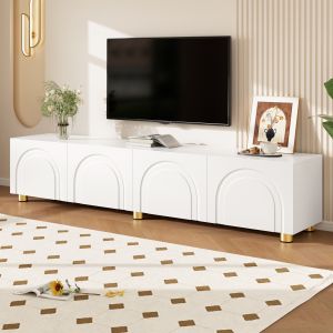 Móvel de tv com 4 portas branco 40x180x35cm