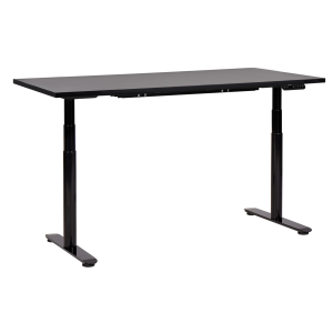 Secretária de pé ajustável eletricamente destinas 160 cm 72 cm preto