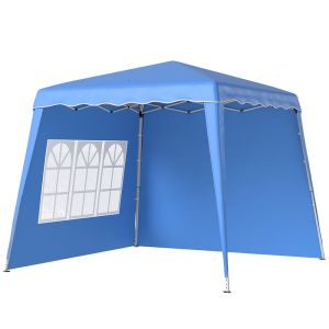 Tenda dobrável 240x240x250 cm aço e tecido oxford color azul Outsunny