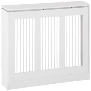Cobertura de radiador 90x18x84 cm mdf e aço color blanco Homcom