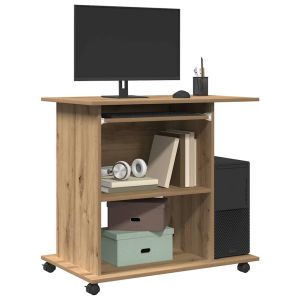 Mesa para computador carvalho artesanal 80x50x75 cm