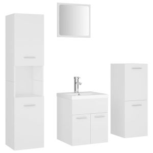 Conjunto de móveis de casa de banho contraplacado branco