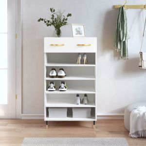 Sapateira 60x35x105 cm derivados de madeira branco ptxt6868