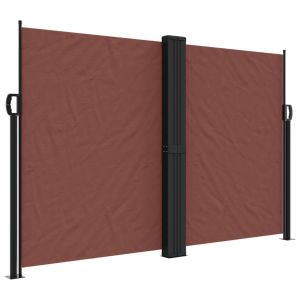 Toldo lateral retrátil 160x600 cm castanho