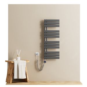 Emke toalheiro elétrico 1041x400 mm cinza antracite 400w Wi-Fi ipx4