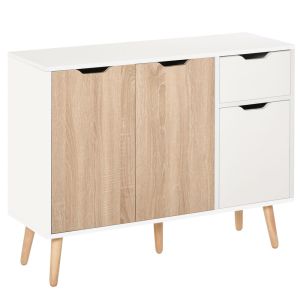 Aparador 90x30x72cm bicolor Homcom, casa - móveis de armazenamento
