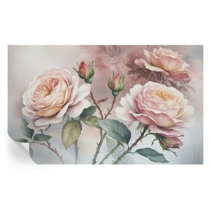 Papel de parede adesivo rosas em tons pastel 416x254 tulup