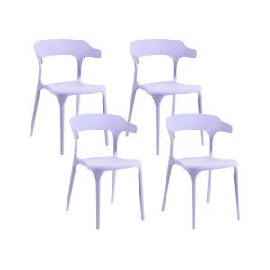 Conjunto de 4 cadeiras de jardim gubbio violeta