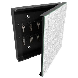 Caixa de chaves de parede decorativa 30x30x5, abertura à direita tulup