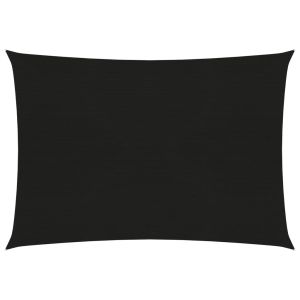 vidaXL toldo de vela hdpe negro 160 g/m² 4x5 m