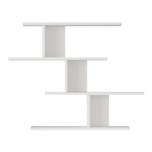 Prateleira de parede hökkomi com 4 prateleiras 78x99x15cm branco [en.casa]