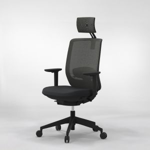 Actiu trim cadeira profissional carbon black - con cabezal, 2d