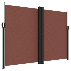 Toldo lateral retrátil 180x1000 cm castanho