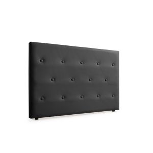 Cabeceira estofada venice pele sintética 115x115x12 cm - preto - moonia