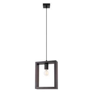 Lámpara coLGante aries 1 wengué acero/madera 24x133x8cm