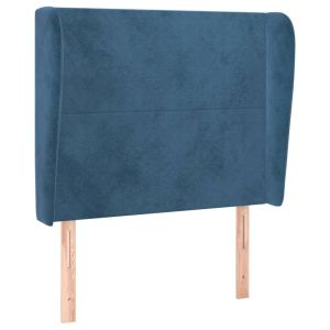 vidaXL cabecero con orejas de terciopelo azul oscuro 103x23x118/128 cm