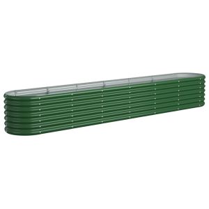 vidaXL jardinera arriate acero galvanizado verde 260x40x36 cm