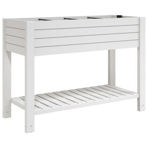 vidaXL jardinera alta polipropileno blanco 110x45x79 cm