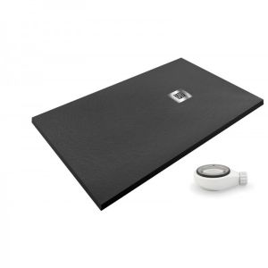 Base de duche airstone preto ral 9005 80x110