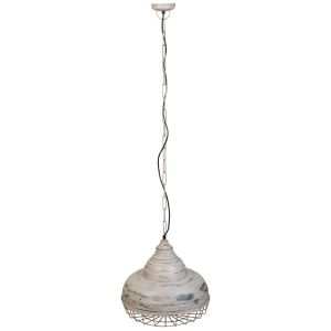 Candeeiro de teto em metal cinza 44x44x43h cn