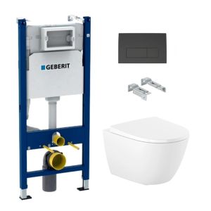 Pack geberit duofix + sanita roca ona 53 + delta 50 preto
