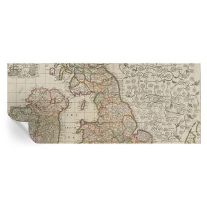 Papel de parede vinílico mapa antigo 250x104 tulup