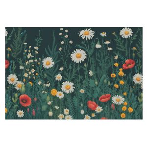 Papel de parede non-woven 250x250 flores silvestres tulup