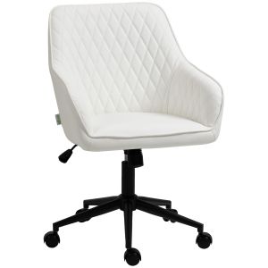 Cadeira de escritório pu, espuma e aço branco 59x60x100 cm