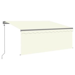 vidaXL toldo automático persiana LED sensor de viento crema 3,5x2,5m