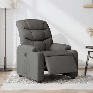 Poltrona reclinável elétrica tecido cinzento-escuro ewg5935