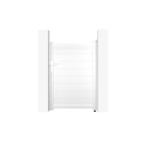 Pacote de portão de jardim eiger 1m h.140cm + 2 postes branco