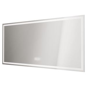 Espelho iluminado laura - cantos retangulares - bordas foscas - 120 x 60 cm