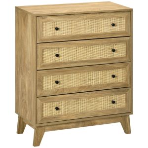 Cómoda 80x35x95 cm color marrón Homcom, casa - móveis de armazenamento