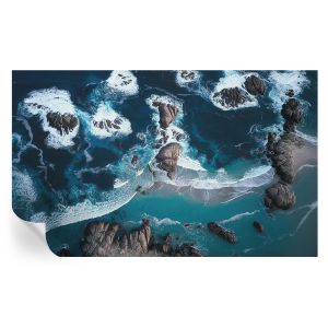 Papel de parede autocolante ondas do oceano 416x254 tulup