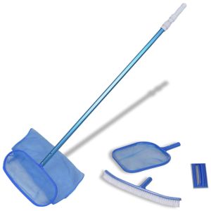 Conjunto de limpieza de piscina - cepillo 2 recojehojas 1 mango