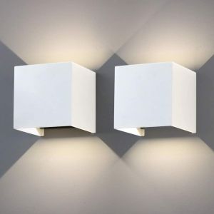 Luminária de parede 2 un. Alumínio regulável 12 w 4000 k branco
